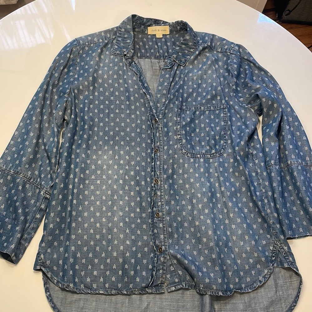 Anthropologie Cloth & Stone High-Low Shirt